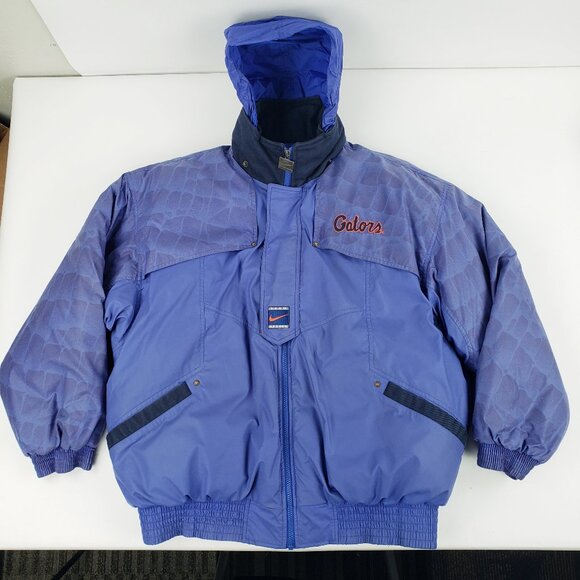 Vtg 90s Nike Jacket Men's XL Team Sports Florida Gators DUCK DOWN Puffer EUC